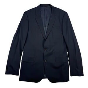 Hugo Boss Wool Stretch Huge1/Genious1 Slim Fit Blazer Jacket Navy US 40 L